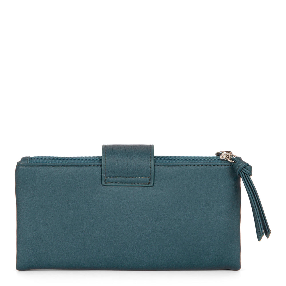 Bifold Quilted Wallet with Snap Closure - Bentley