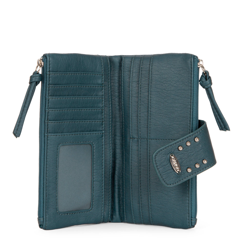 Bifold Quilted Wallet with Snap Closure - Bentley
