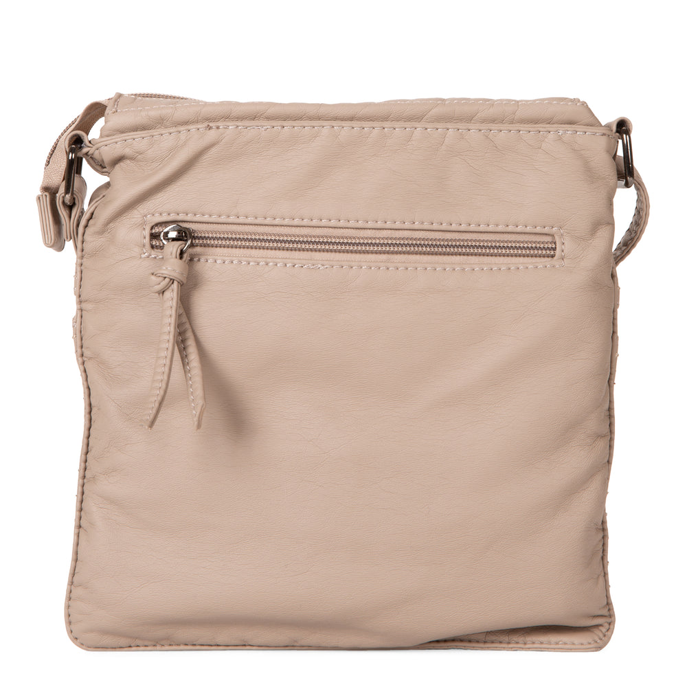 Quilted Multi Zip Crossbody - Bentley