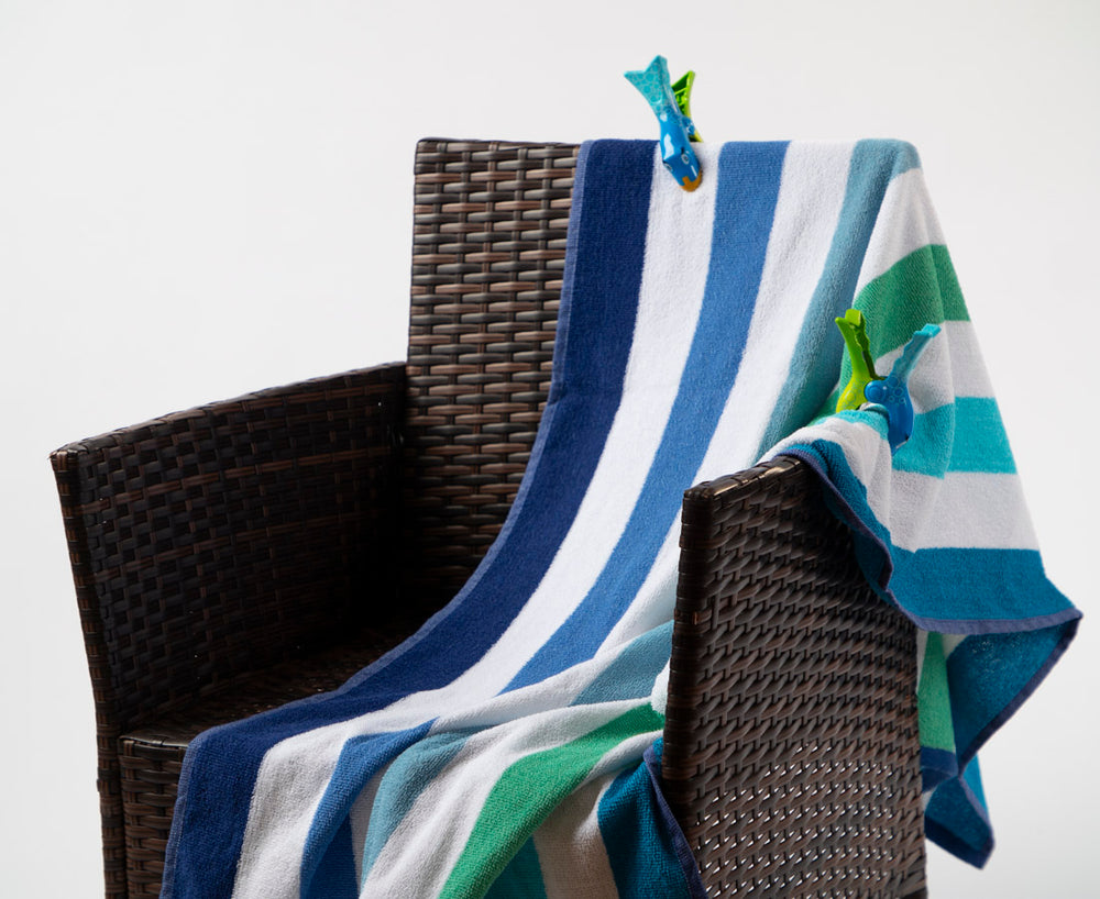 Pince à serviette de plage Tracker Bubble-Bleu