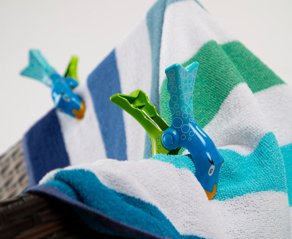 Pince à serviette de plage Tracker Bubble-Bleu