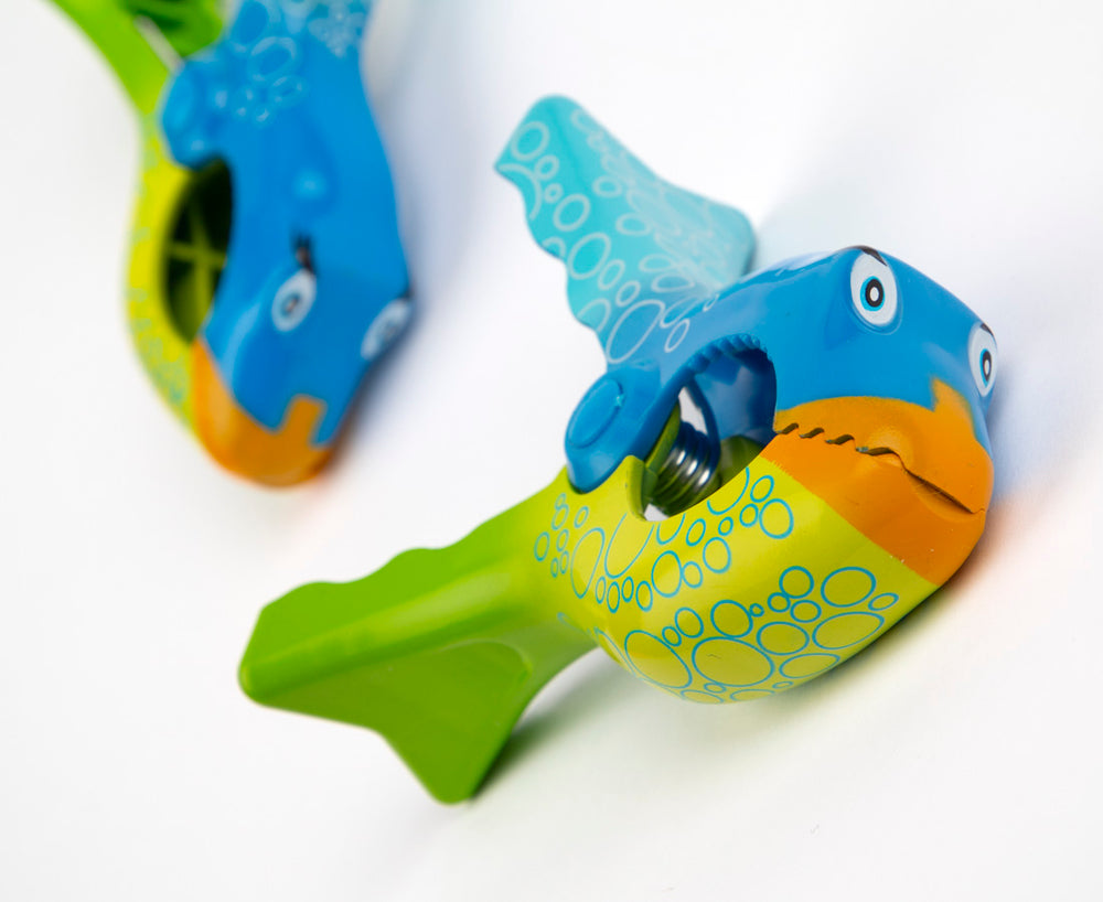 Pince à serviette de plage Tracker Bubble-Bleu