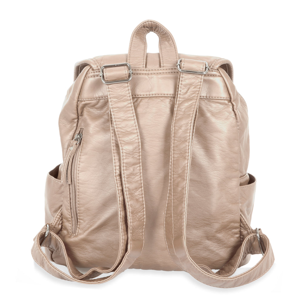 Quilted Flap Backpack - Bentley