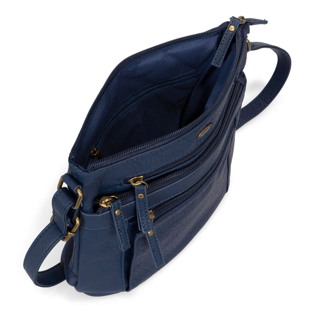 Pebbled N/S Crossbody Bag - Bentley