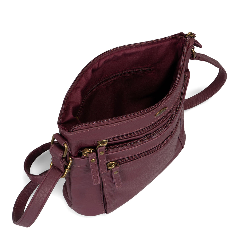 Pebbled N/S Crossbody Bag - Bentley