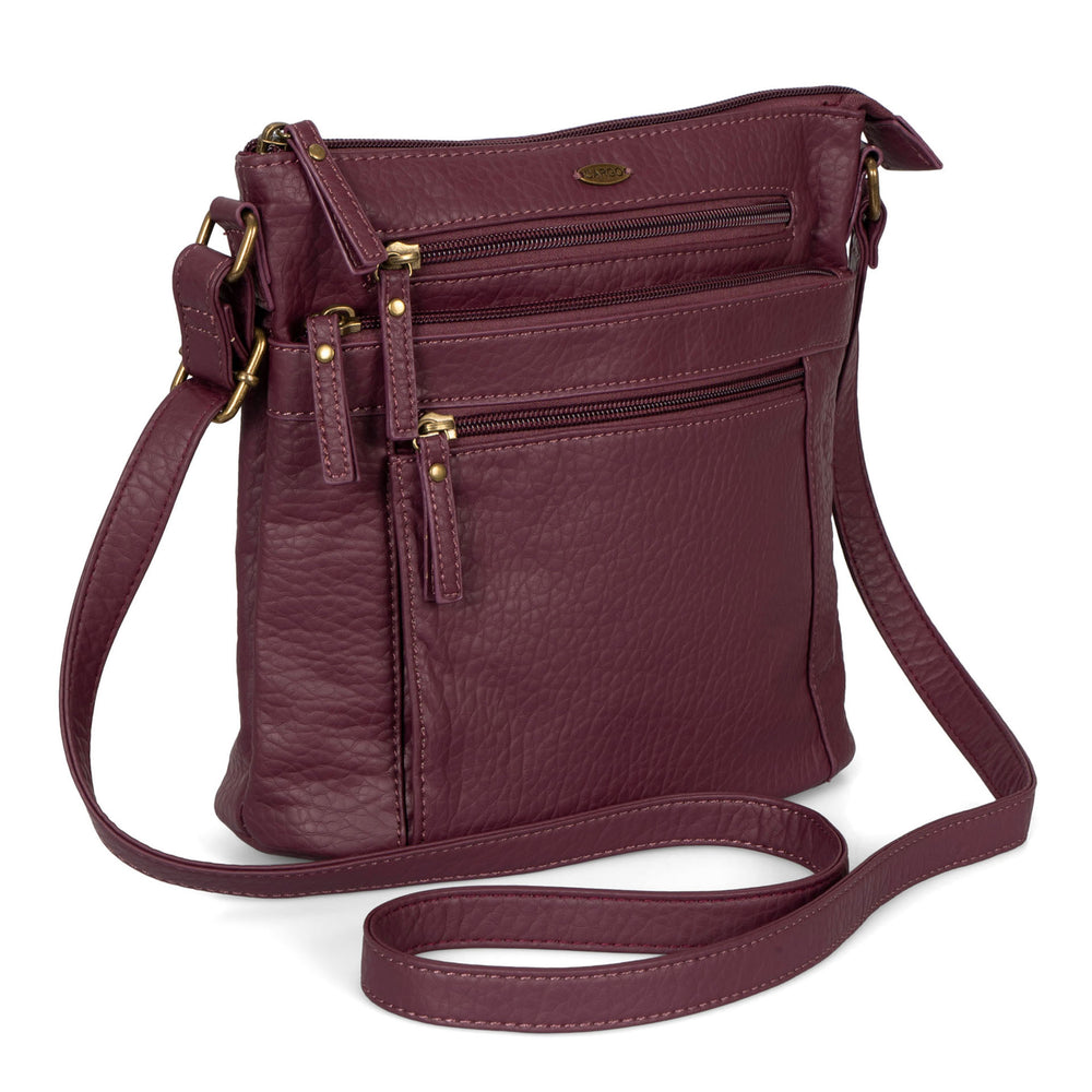 Pebbled N/S Crossbody Bag - Bentley