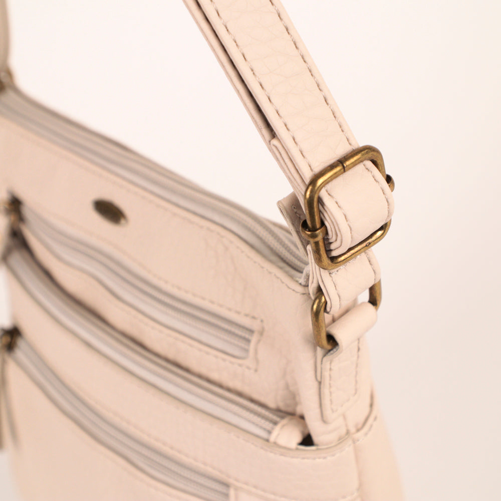 Pebbled N/S Crossbody Bag - Bentley