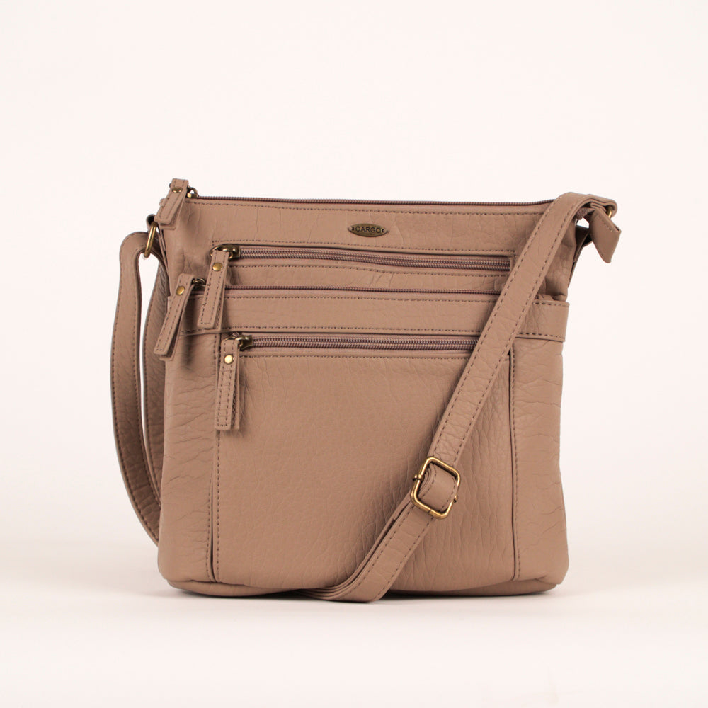 Pebbled N/S Crossbody Bag - Bentley