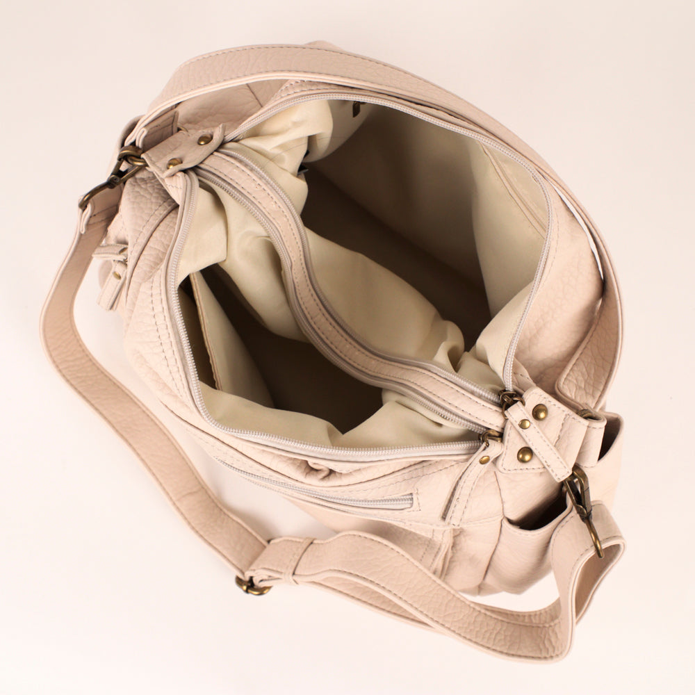 Pebbled Hobo Bag - Bentley