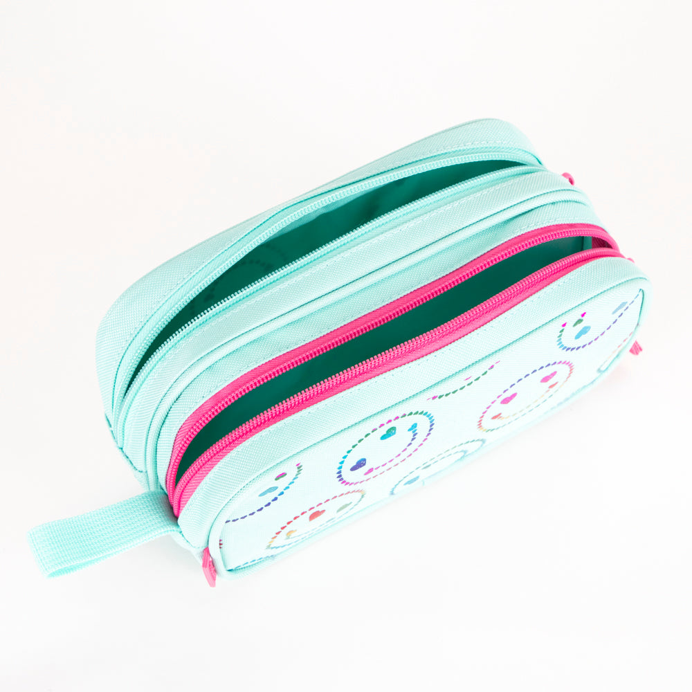 Happy Foil Emoji Pencil Case - Bentley