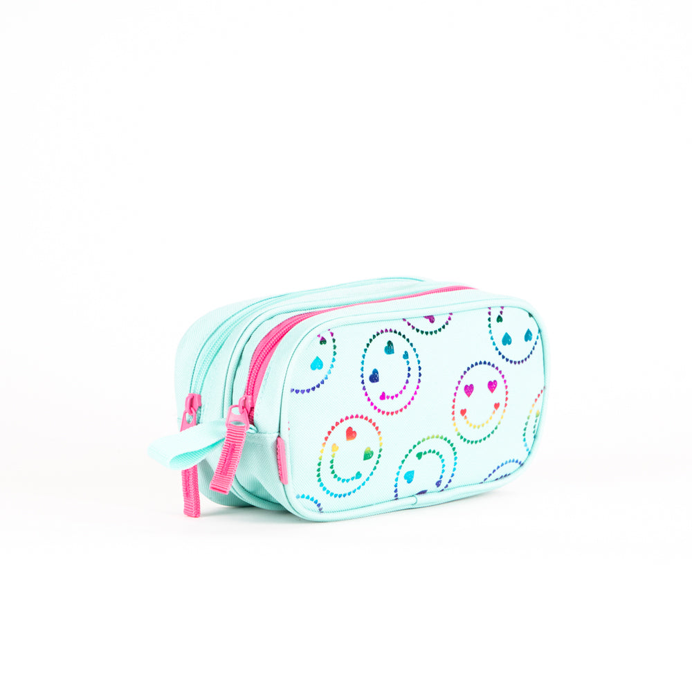 Happy Foil Emoji Pencil Case - Bentley