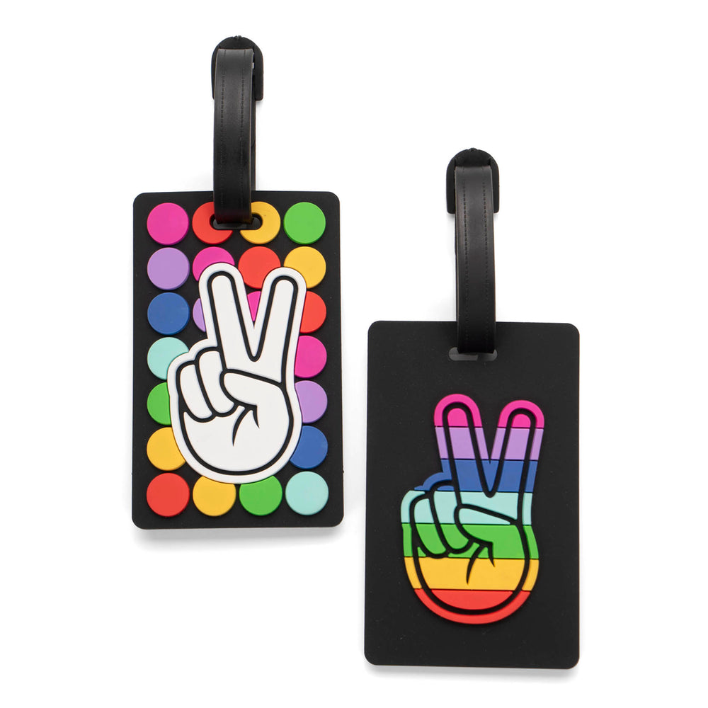 Tracker Peace Sign Luggage tag, 2pk - Bentley