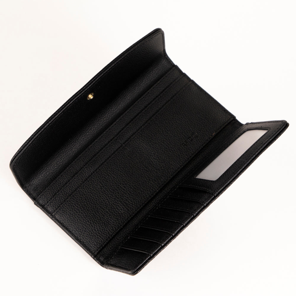 Portefeuille à rabat RFID grand format Riona Katy Pebbled 2.0