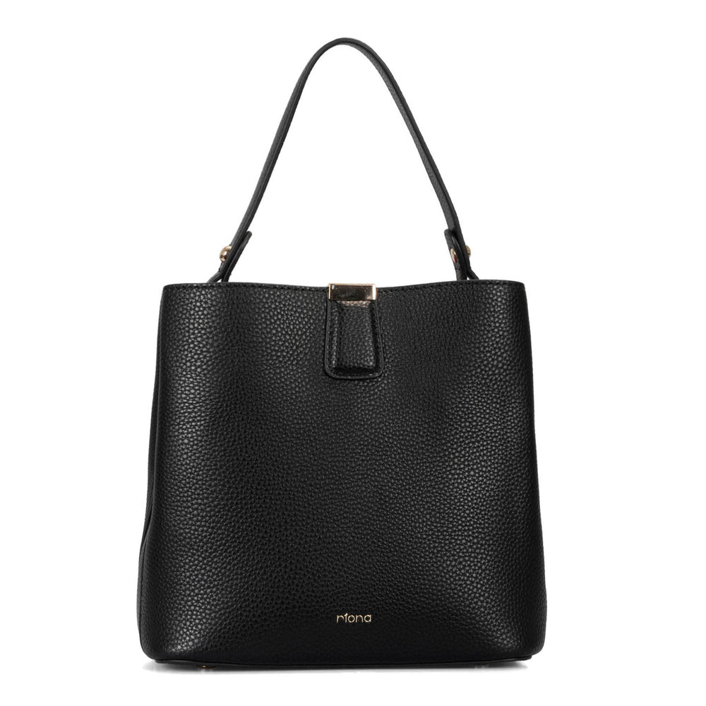 Riona Janis RFID Bucket Bag pebbled - Bentley