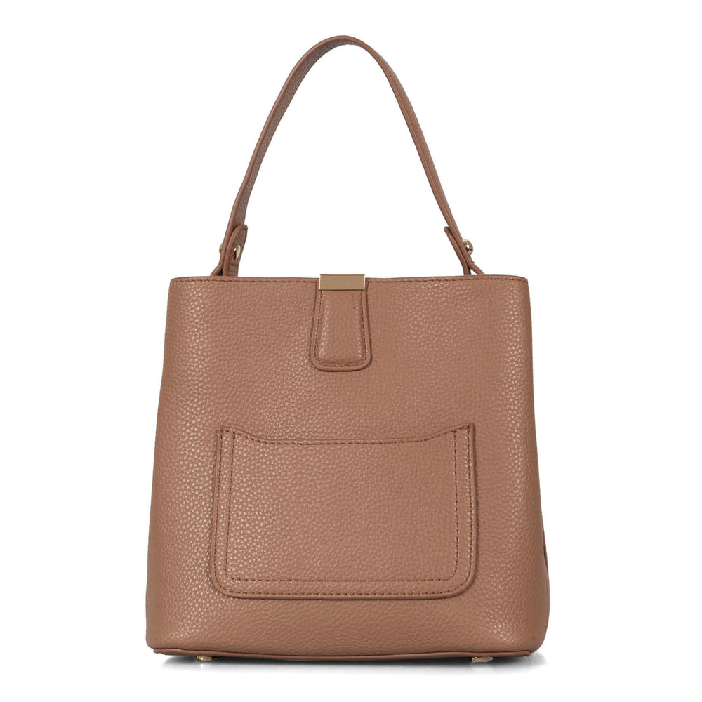 Riona Janis RFID Bucket Bag pebbled - Bentley