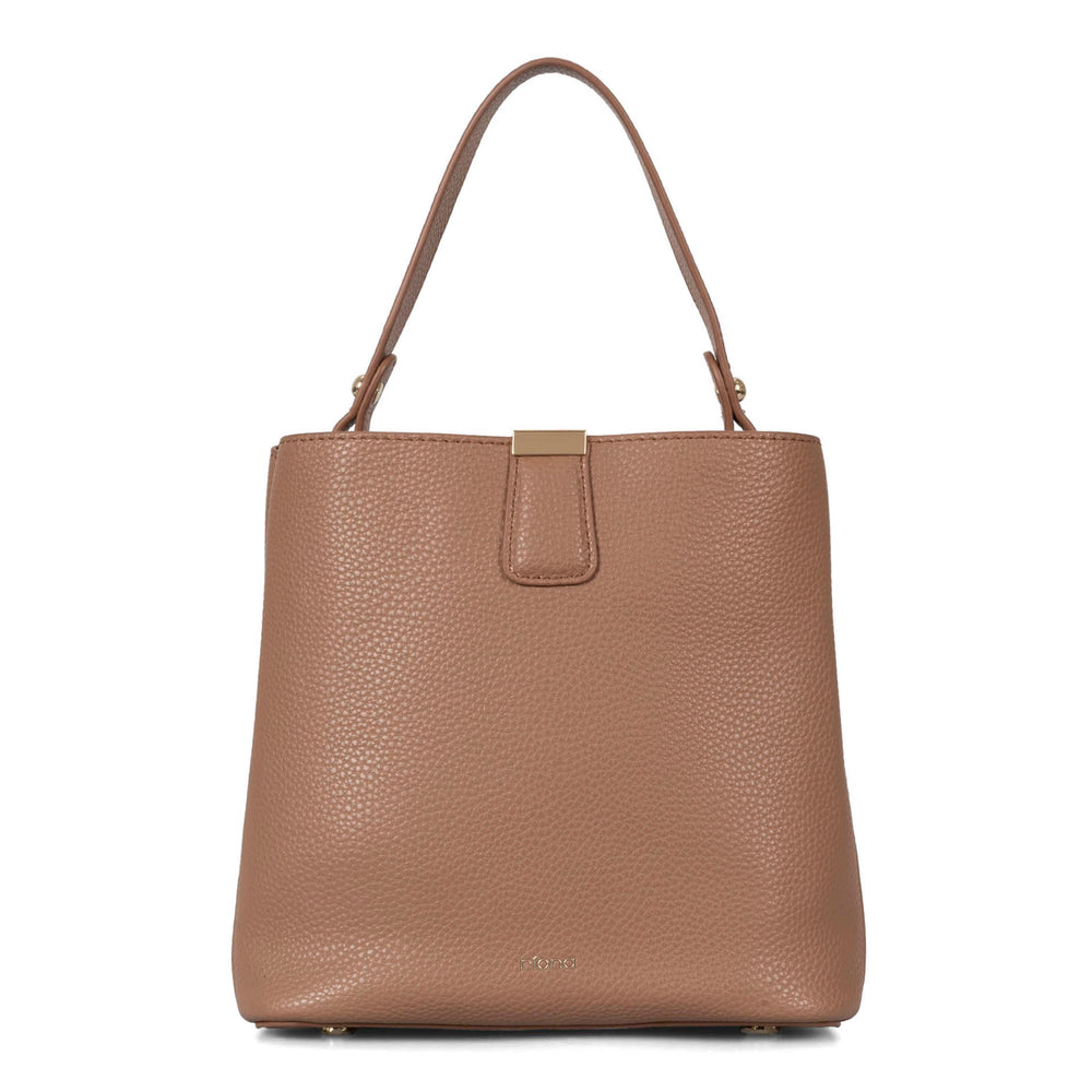 Riona Janis RFID Bucket Bag pebbled - Bentley