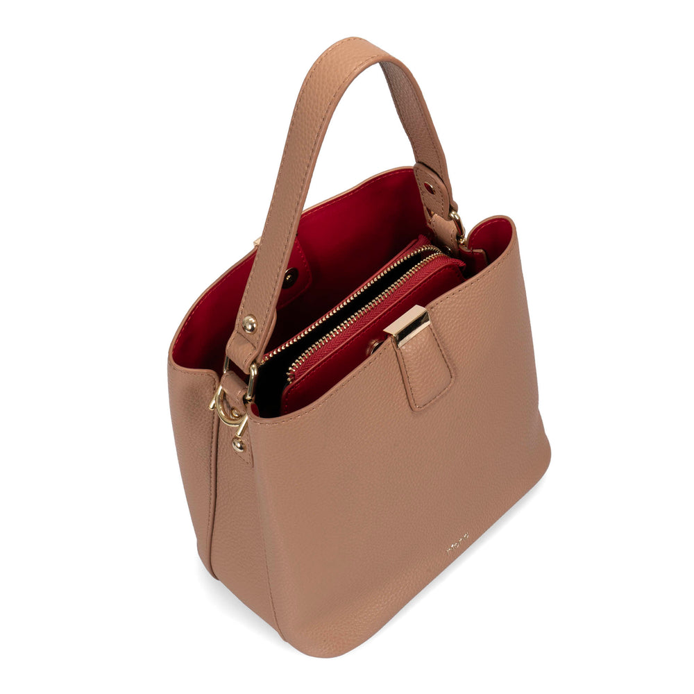 Riona Janis RFID Bucket Bag pebbled - Bentley