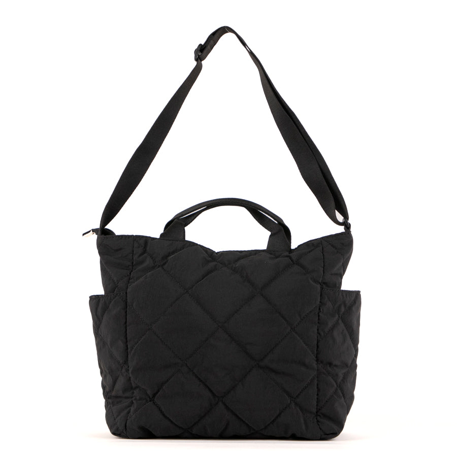 Sac bandoulière matelassé avec poignée supérieure