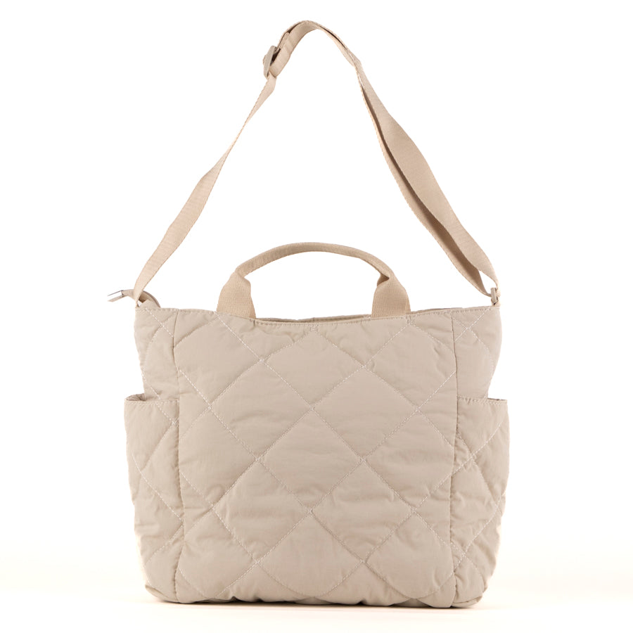 Sac bandoulière matelassé avec poignée supérieure