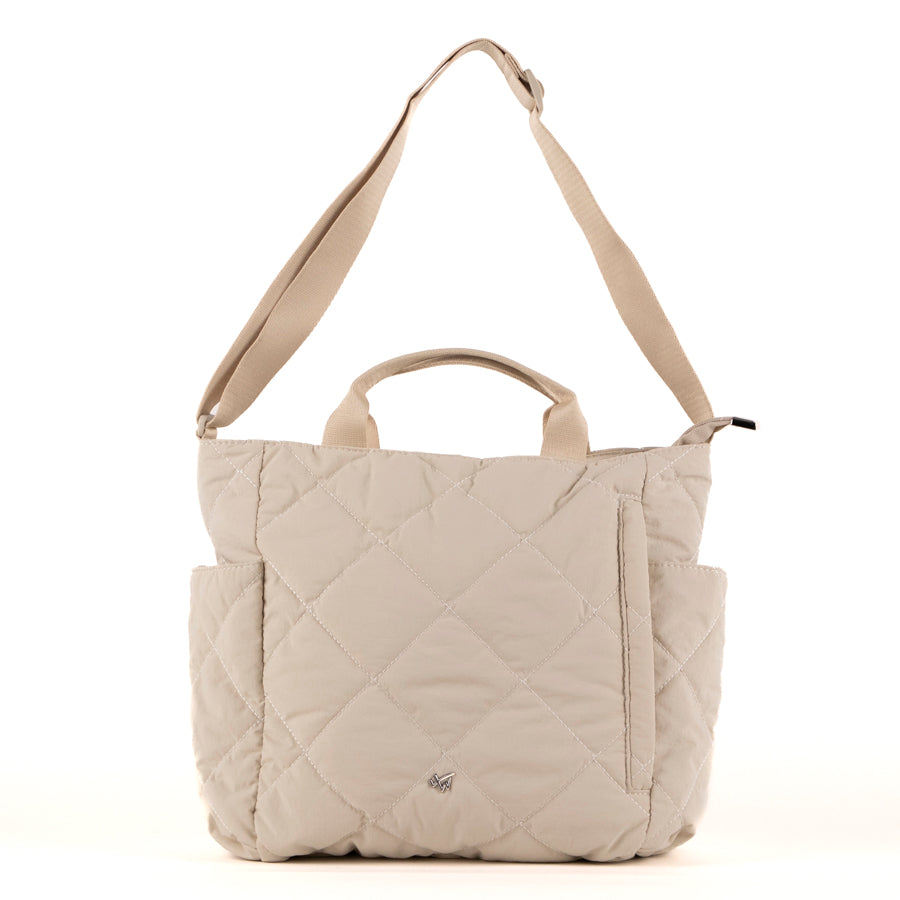 Sac bandoulière matelassé avec poignée supérieure