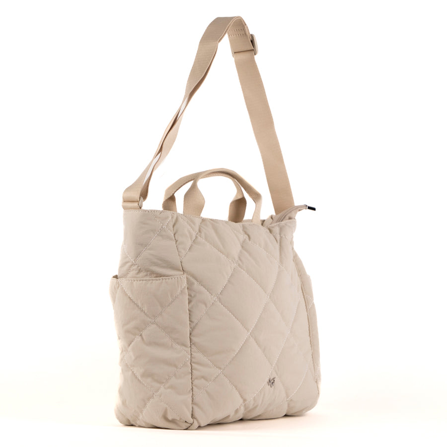 Sac bandoulière matelassé avec poignée supérieure