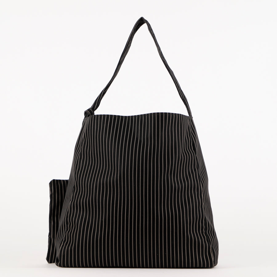 Striped hobo bag