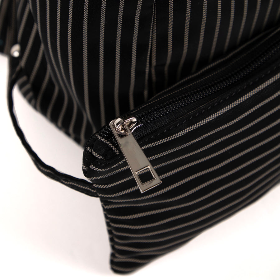 Striped hobo bag
