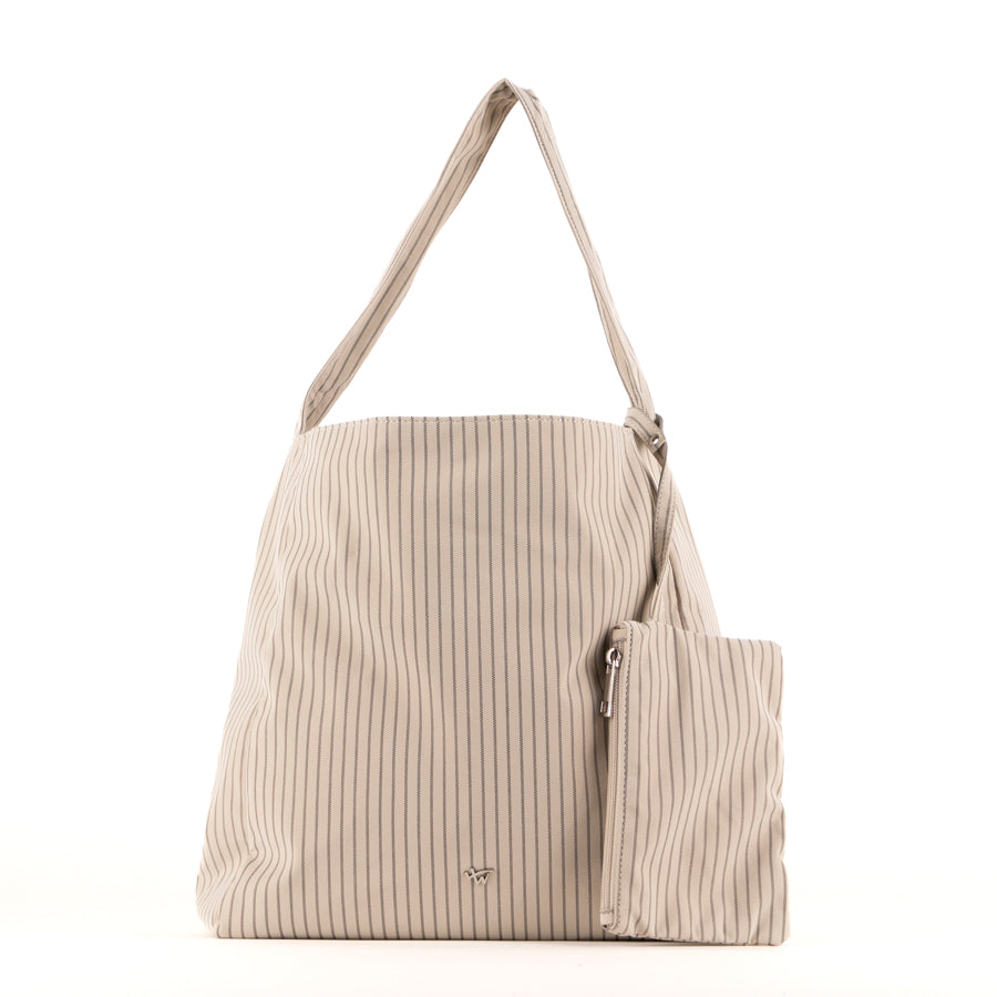 Striped hobo bag