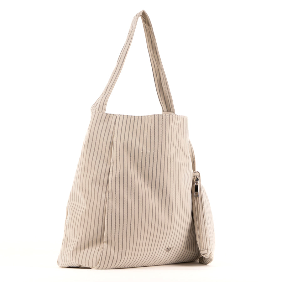 Striped hobo bag
