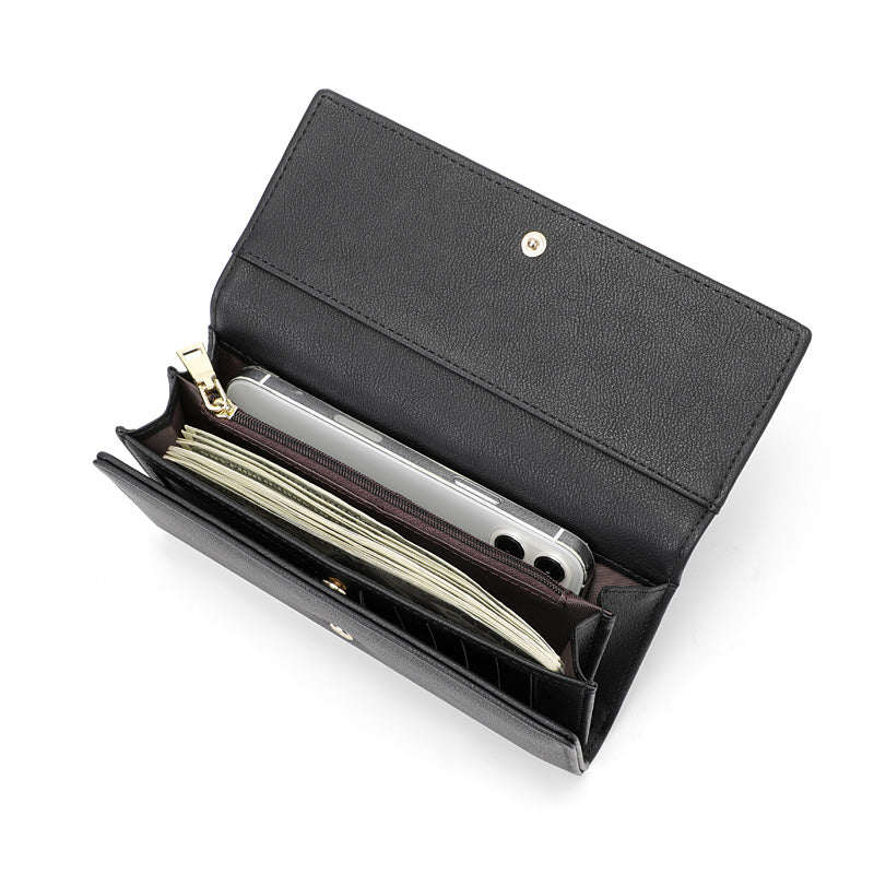 Portefeuille à trois volets emblématique / extensible