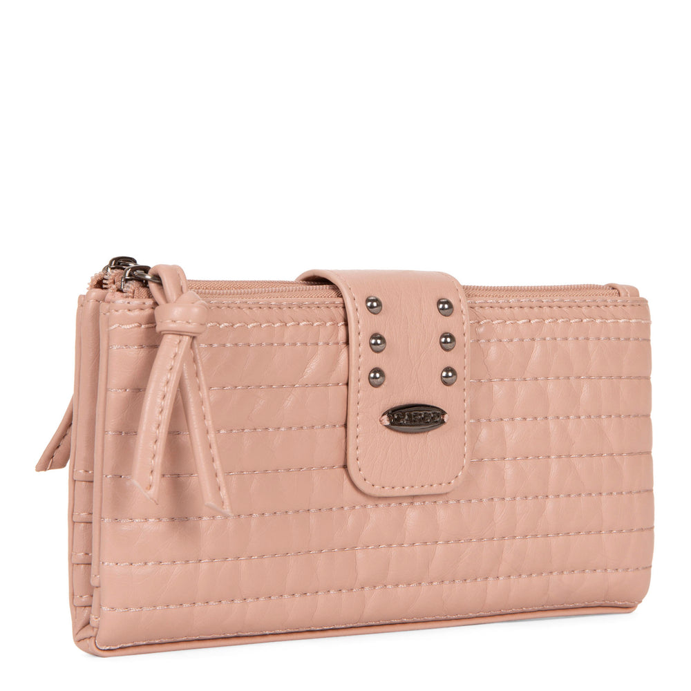 Bifold Quilted Wallet with Snap Closure - Bentley