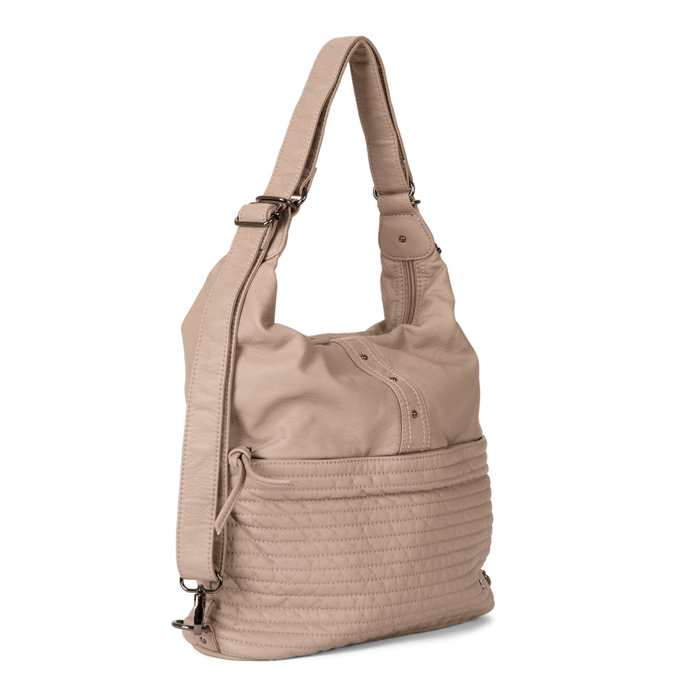 Quilted Convertible Hobo Handbag - Bentley