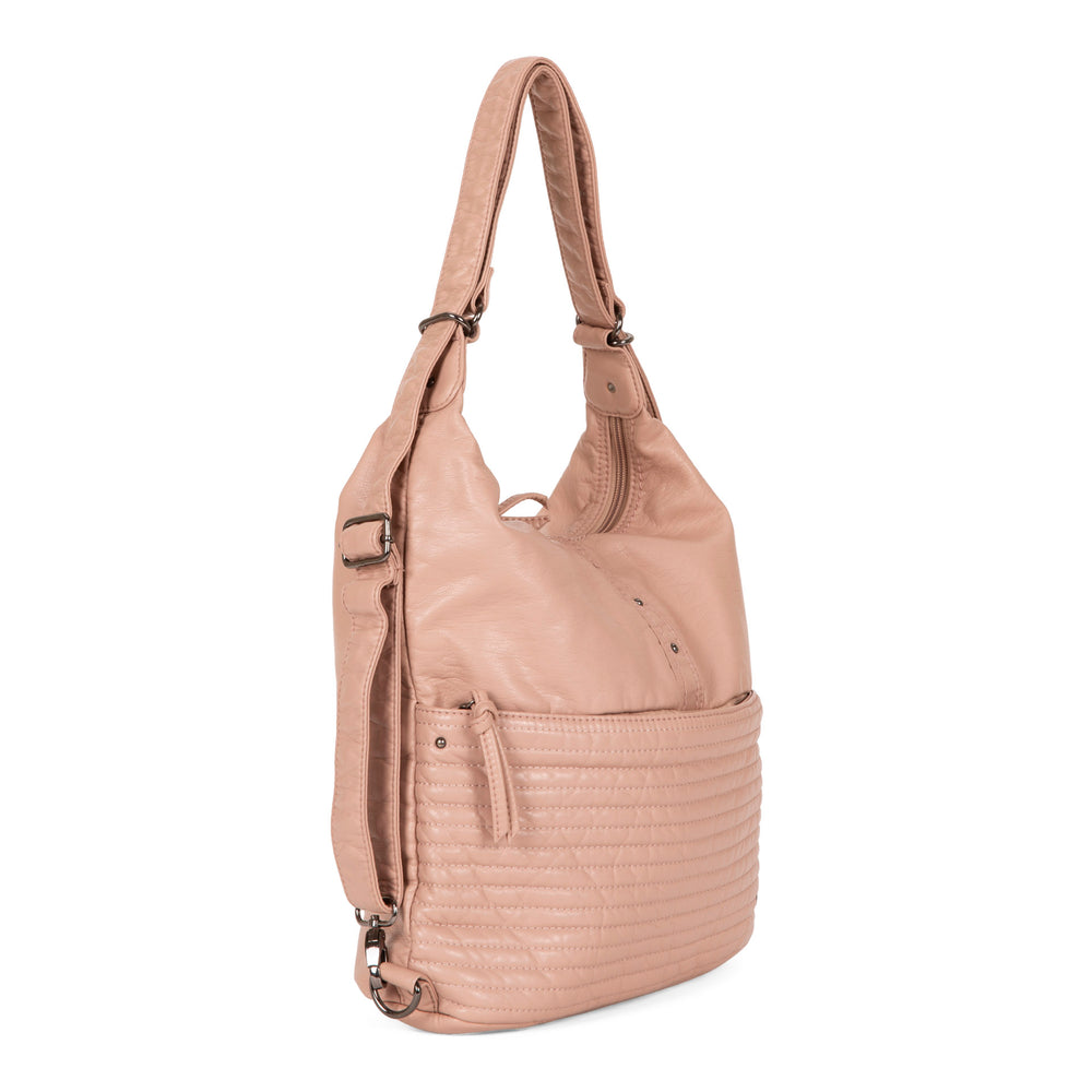 Quilted Convertible Hobo Handbag - Bentley