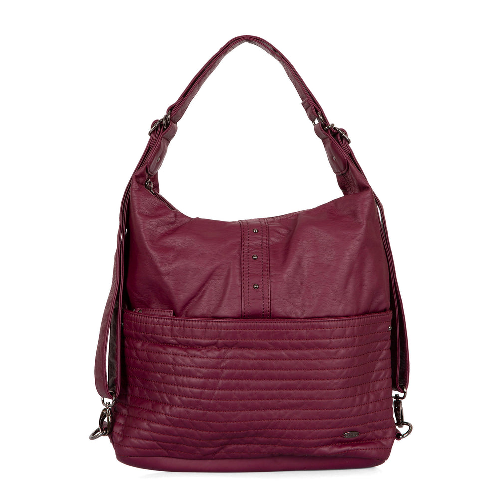 Quilted Convertible Hobo Handbag - Bentley
