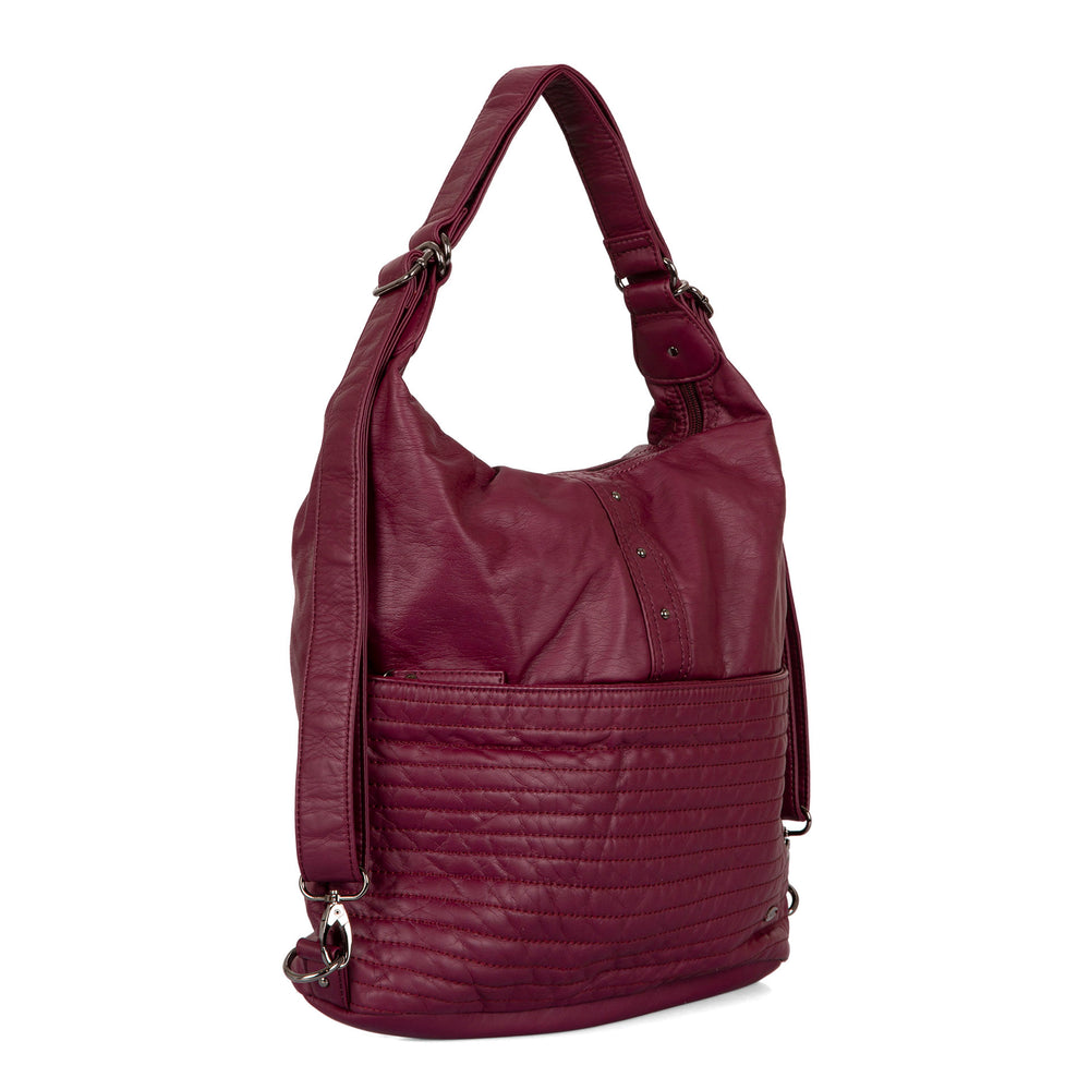 Quilted Convertible Hobo Handbag - Bentley