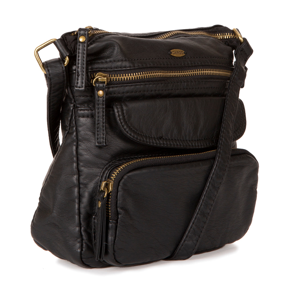 Small Faux Leather Multi-Pocket Crossbody - Bentley