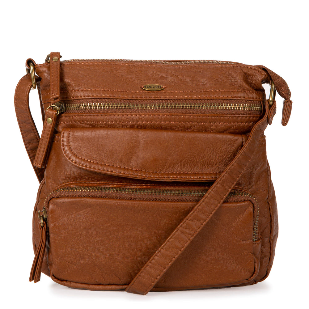 Small Faux Leather Multi-Pocket Crossbody - Bentley