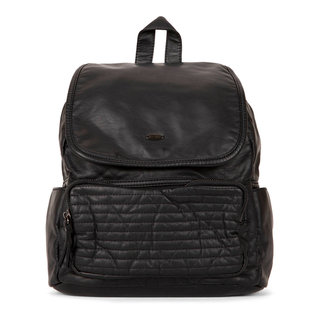 Quilted Flap Backpack - Bentley