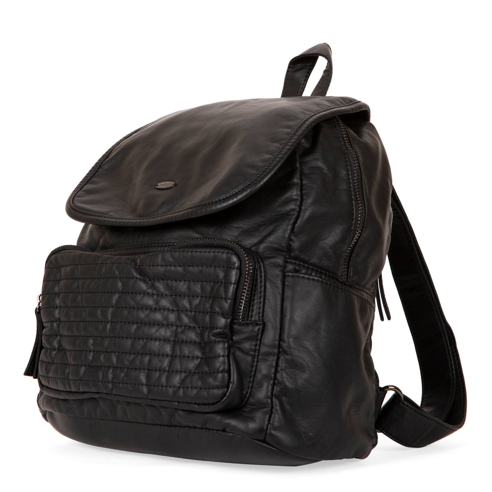 Quilted Flap Backpack - Bentley