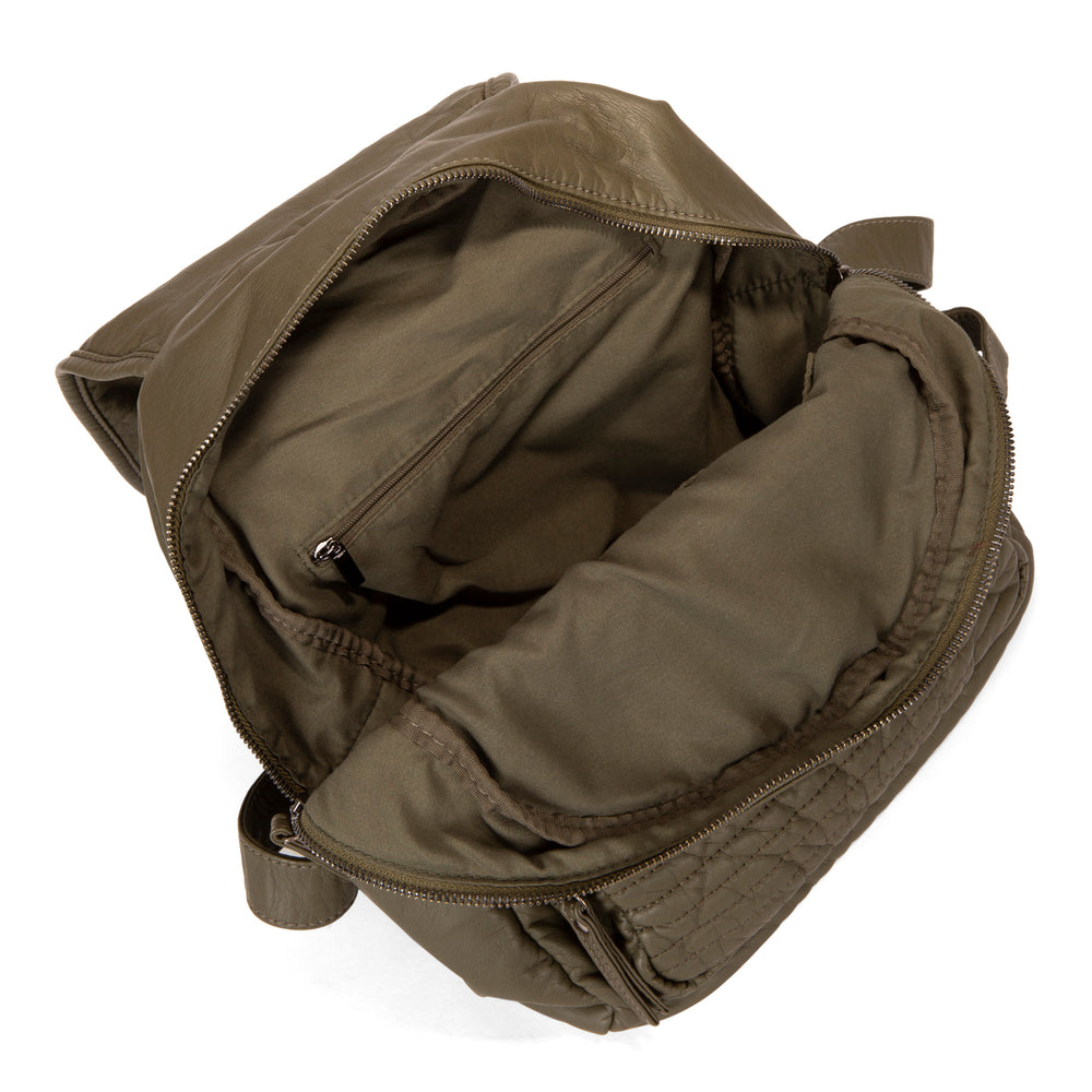 Quilted Flap Backpack - Bentley