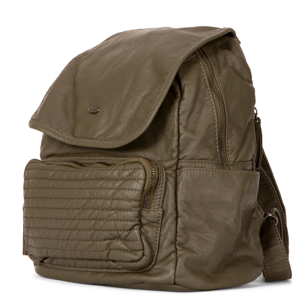 Quilted Flap Backpack - Bentley