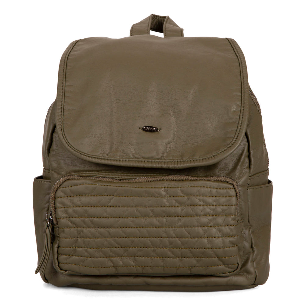 Quilted Flap Backpack - Bentley