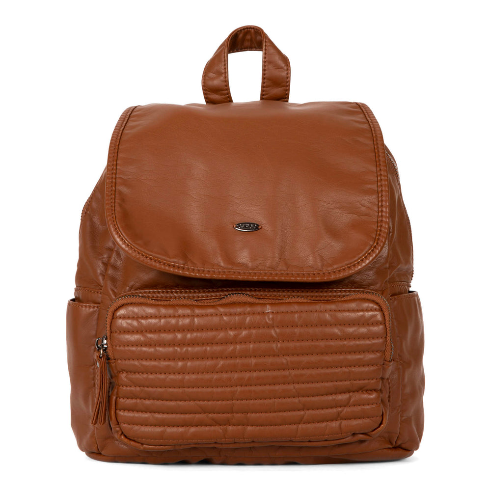 Quilted Flap Backpack - Bentley