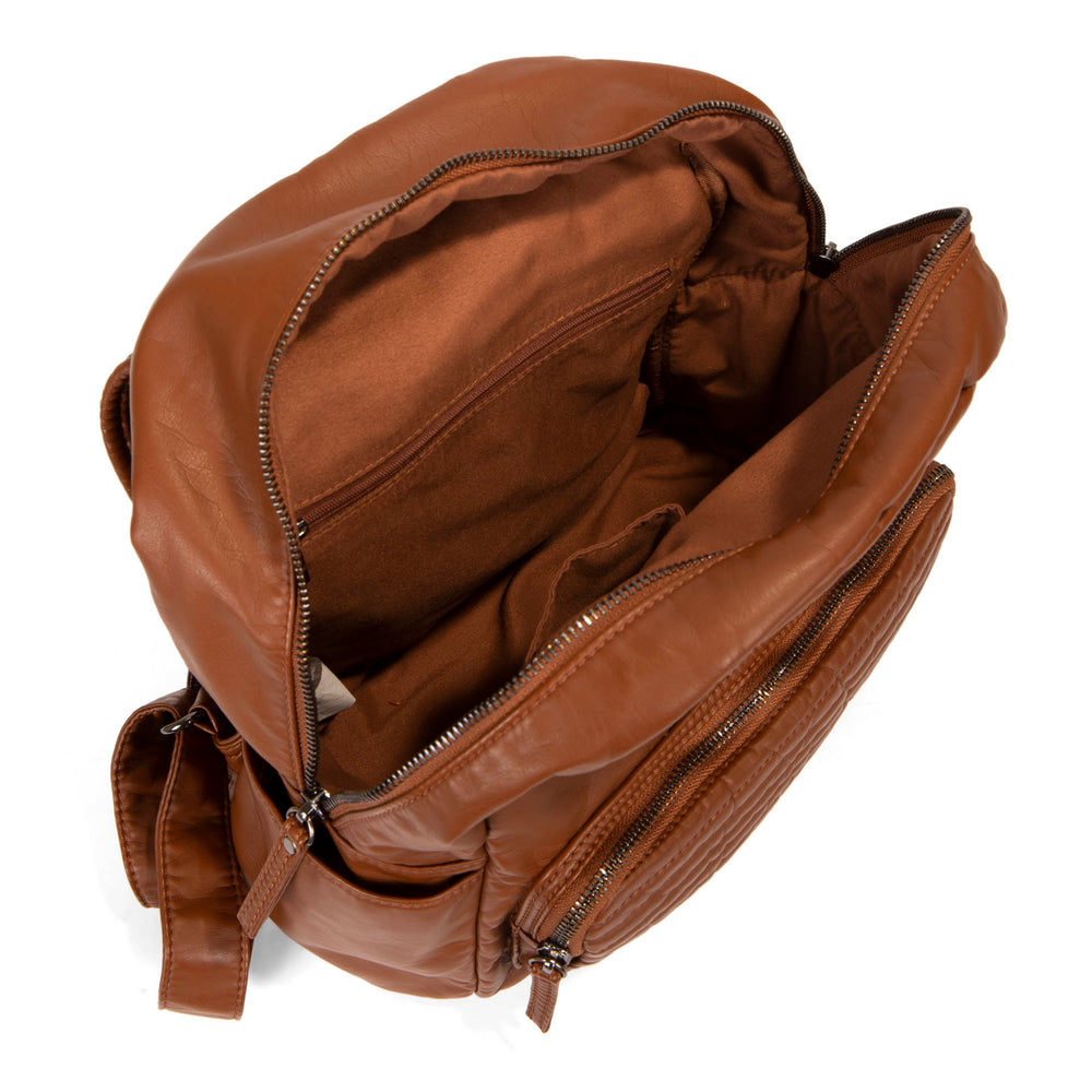 Quilted Flap Backpack - Bentley