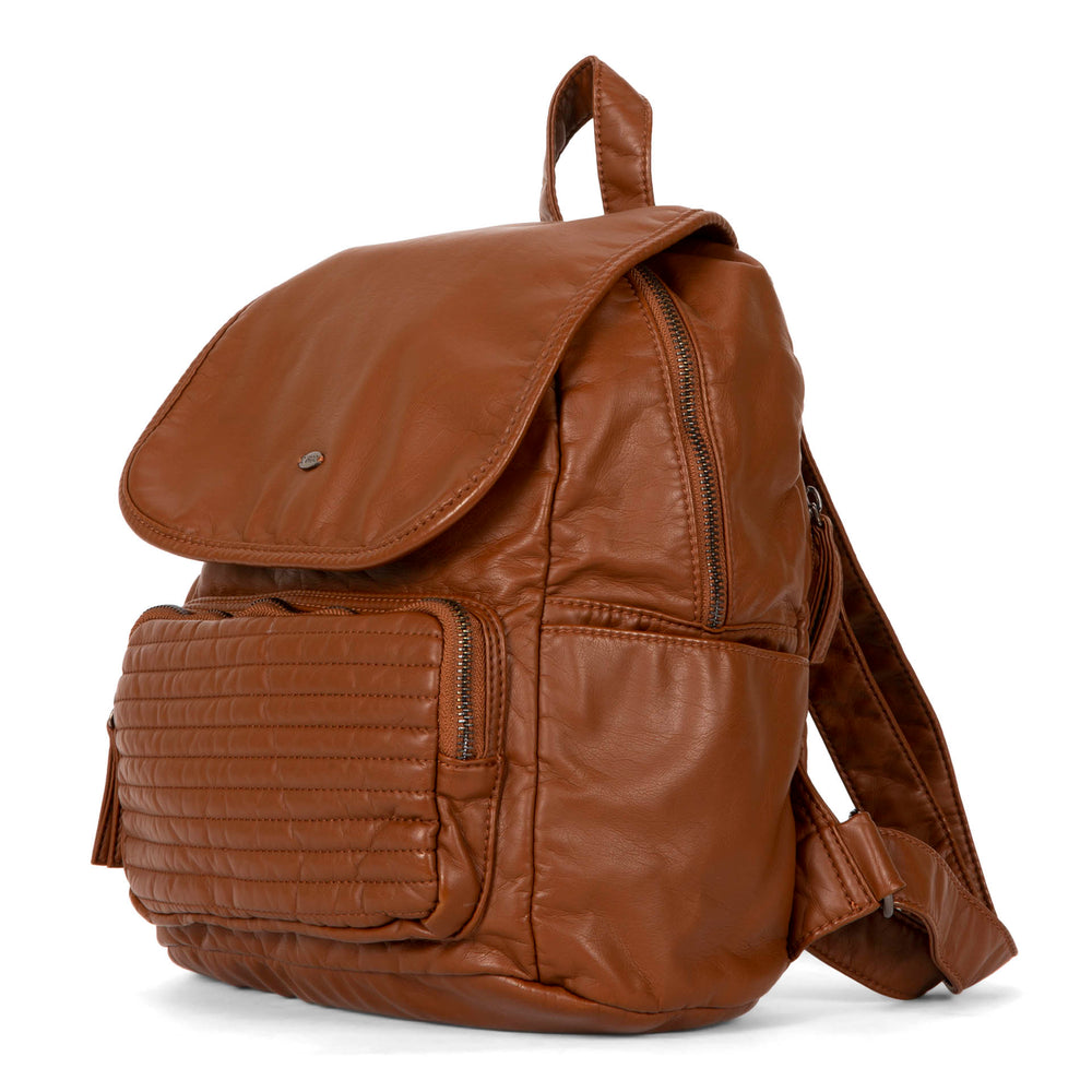 Quilted Flap Backpack - Bentley