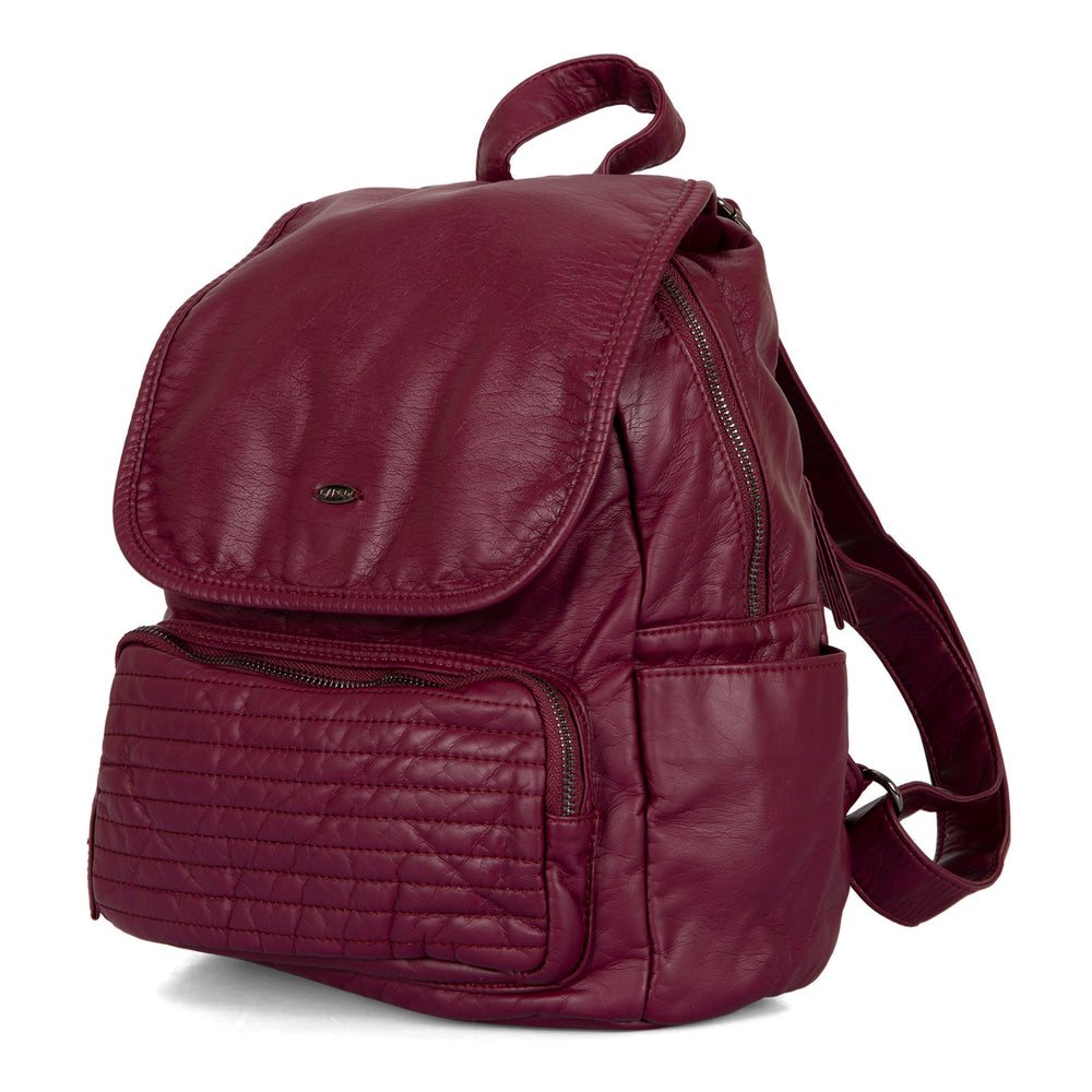 Quilted Flap Backpack - Bentley