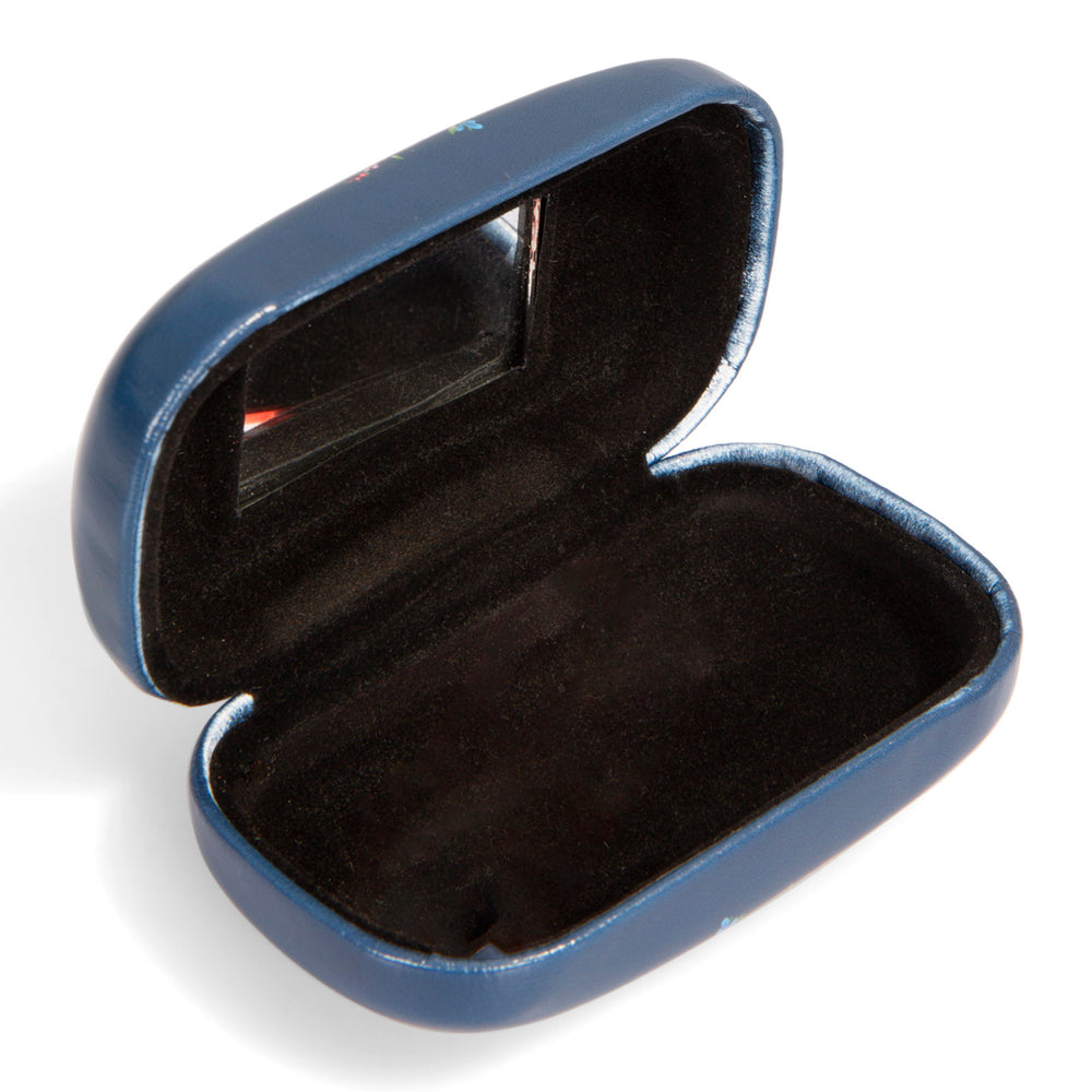 Navy Florals Snap Top Case - Bentley