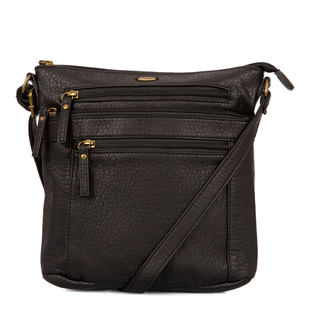 Pebbled N/S Crossbody Bag - Bentley