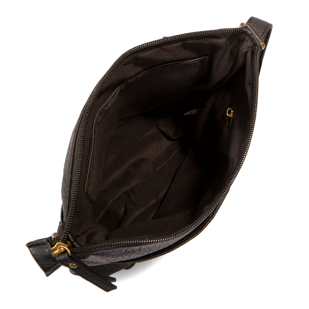 Pebbled N/S Crossbody Bag - Bentley