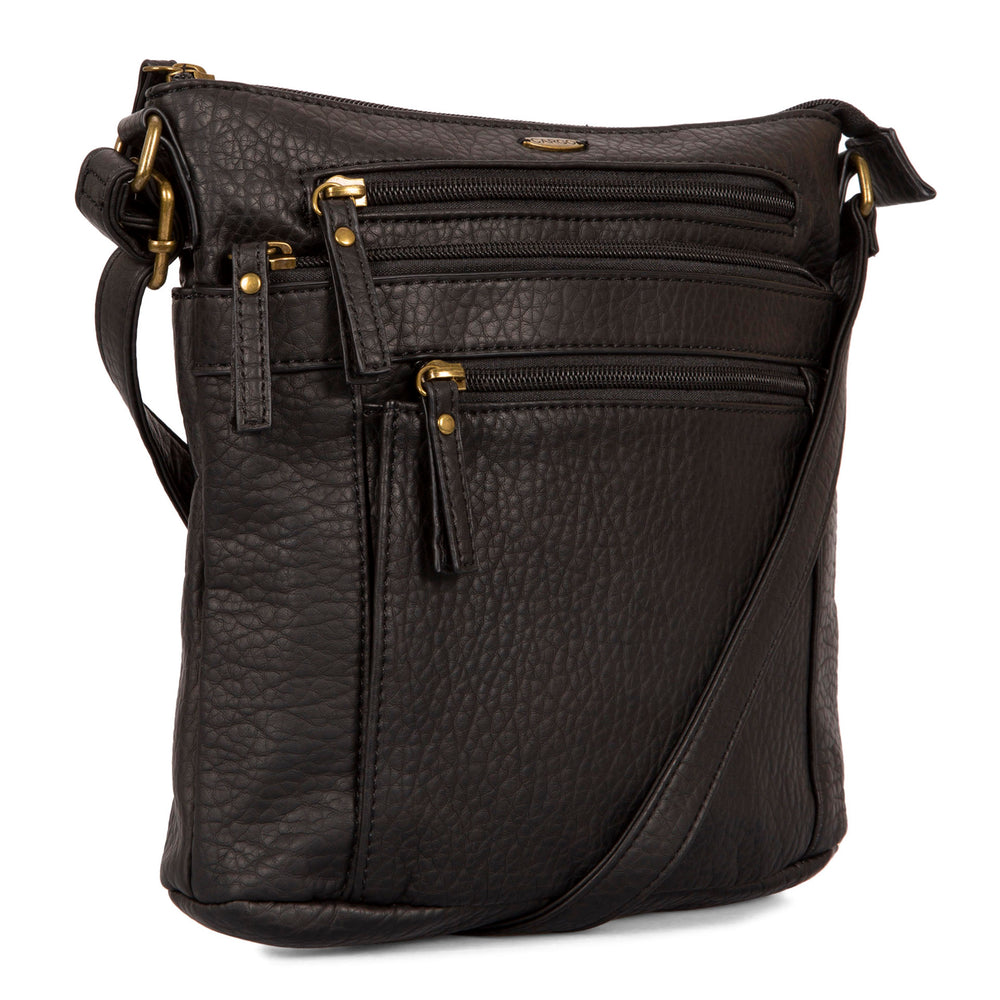 Pebbled N/S Crossbody Bag - Bentley